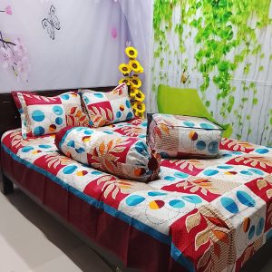 প্রিমিয়াম কোয়ালিটি টুয়েল কটন কাপড়ের ৫ পিস কম্ফর্টার সেট 3